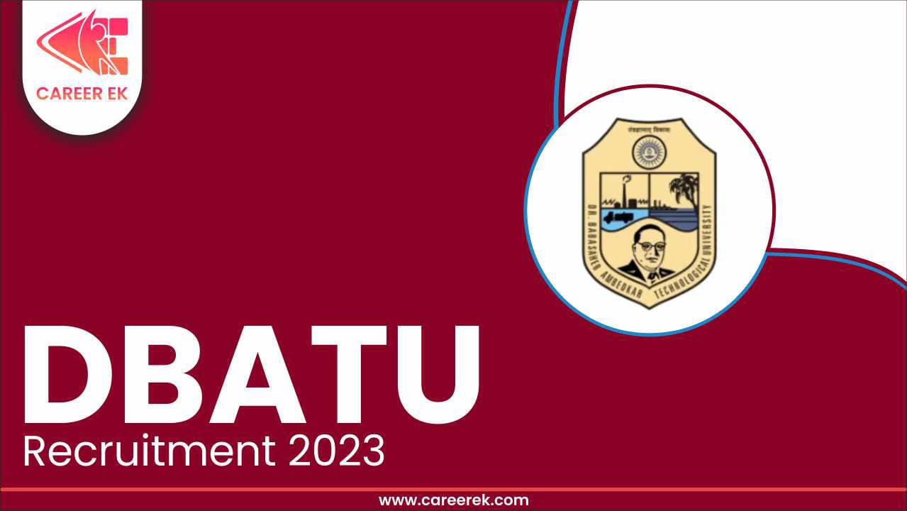 DBATU Recruitment 2023