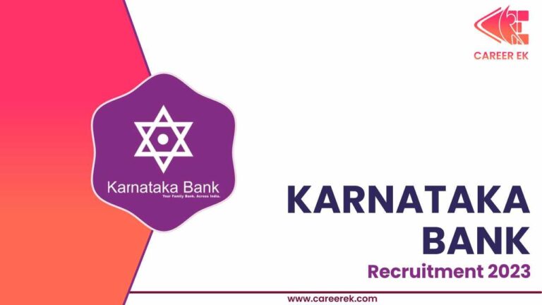 Karnataka Bank Recruitment 2023