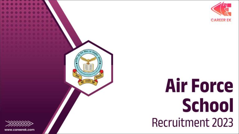 Air Force School Recruitment 2023