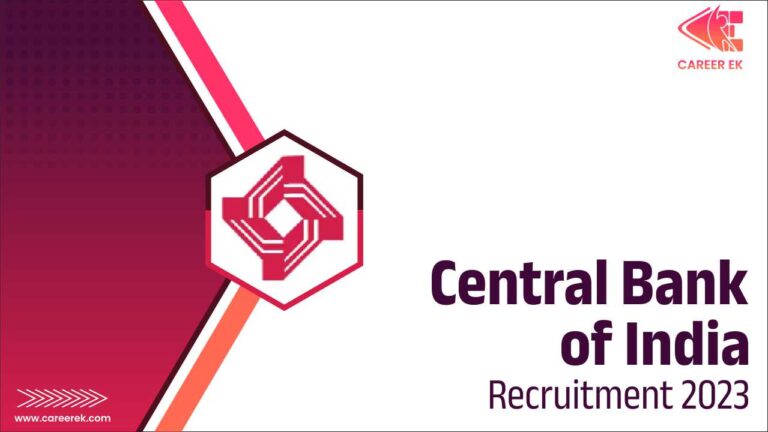 Central Bank of India Recruitment 2023