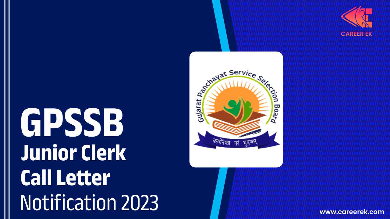 GPSSB Junior Clerk Call Letter 2023