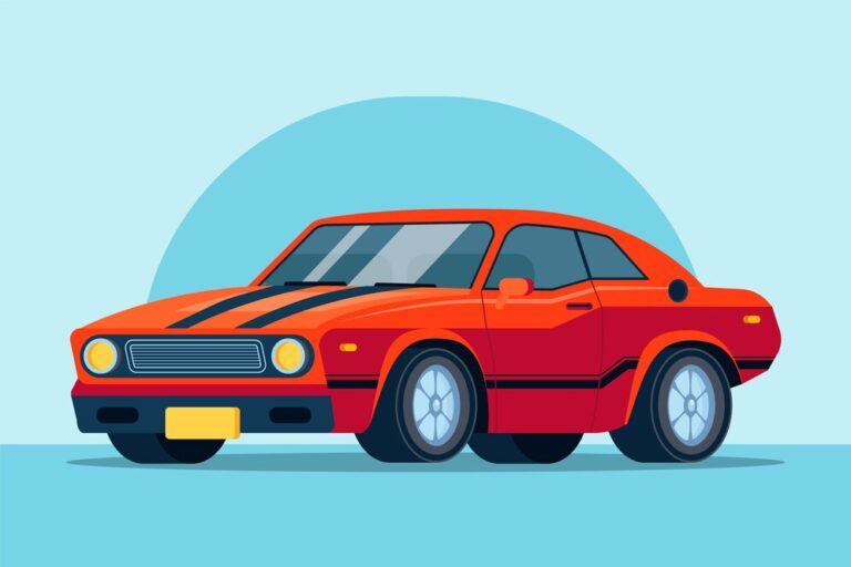 transport flat muscle car illustration 23 2149450022